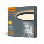 Videx LED lámpatest , mennyezeti , 18W , 29 cm , természetes fehér , fekete , kerek , VIDEX (5246)