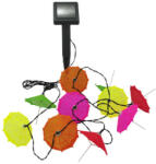 LEDvonal Led fényfüzér , napelemes , 10 db , ernyő , kültéri , hideg fehér , színes , IP44 (311559-uk)