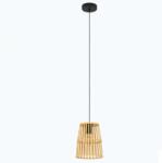 EGLO LED lámpa , függeszték , mennyezeti , 20 cm , E27 foglalattal , fekete , bambusz , EGLO , EYAM , 33201 (33201)