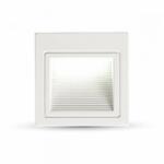 V-TAC LED lámpatest , oldalfali , lépcsővilágító , 3W , négyzet , természetes fehér , fehér (121284)