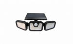  LED reflektor , napelemes , oldalfali , mozgásérzékelős , 15 Watt , hideg fehér , kültéri , fekete , IP65 (7307)