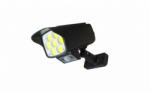  LED lámpatest, napelemes , oldalfali , álkamera , mozgásérzékelős , 12 Watt , hideg fehér , kültéri , fekete , IP65 (1296)