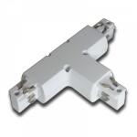 V-TAC Track light sín adapter , 3 fázisú , 4 pólusú , T típus , fehér , V-tac (3525)