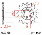  Lánckerék első JTF1565SC 520 13 fogas