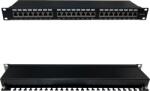 XCAB Patch panel Cat 6A SFTP, 24 porturi RJ-45, 1U, Eco Xcab (EcoXcab-24P-SFTPcat6A) - dwyn