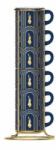 Bialetti Espresso csészeszett állvánnyal 6db-os Deco Glamour kék (FW2022059)