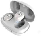 VIXEV akkumulátoros hallókészülék, 2 db-os bal+jobb készlet, Újratölthető, Állítható hangerő, Fülbe helyezhető hangerősítő, Közepesen súlyos halláskárosodás, Töltő Power Bankkal, Fehér (VXHEAR2N)