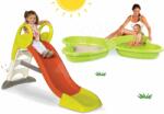 Smoby Set tobogan Toboggan KS Smoby cu apă 1, 5 m mediu și nisipar Fluture cu jet de apă de la vârsta de 24 luni (SM310262-6)