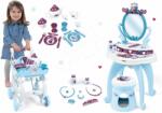 Smoby Set masă cosmetică cu scaune 2 în 1 Frozen Smoby cu set de ceai pe cărucior Frozen (SM320233-1)