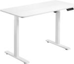 A+ Állítható magasságú íróasztal, Elektromos, 120x60 cm, Fehér