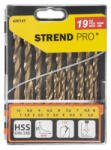 Strend Pro HSS fémfúró készlet, titán bevonattal 19 db-os (420141)