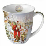  AMB. 38417970 Santa bringing presents porcelánbögre 0, 4l (VI871215919o328)