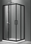 Fluminia Cabina de dus Fluminia, Hector Black, patrata, 80 x 80 cm, negru (S02RE02BL 80X200)