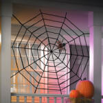  Plüss pókháló - halloween-i dekoráció - 200 cm - fekete (58102) (58102)