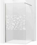 Mexen Kioto zuhanyparaván WALK-IN 8mm, 140x200 cm, fehér mintás, 800-140-000-00-85 (800-140-000-00-85)