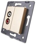 LIVOLO Priza audio Livolo, Auriu, C7-1AD-13 (C7-1AD-13)