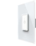 Livolo Intrerupator Simplu cu Touch Livolo cu Rama Din Sticla 1M Serie Noua, Alb, VL-FC1-1WP-11 (VL-FC1-1WP-11)