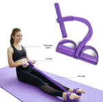 MH Protect Expander eszköz a lábak, a has, a comb izmainak erősítéséhez, lila