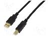 LogiLink Cablu USB A mufa, USB B mufa, USB 1.1, USB 2.0, lungime Lungime cablu, negru, LOGILINK - UA0264
