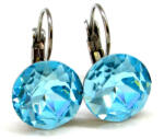 HELÉNA kapcsos fülbevaló (12 mm-es aquamarine) (2023110602)