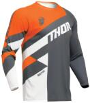 Thor MX Tricou Enduro - Cross THOR SECTOR CHECKER 2024 · Gri / Portocaliu