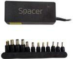Spacer Incarcator laptop universal Spacer, 90W comutare automata tensiune ndash; compatibil cu majoritatea NB, 12 tipuri de mufe, DC15/16/19/19.5/20V (SPNA-UNIV-12)