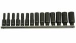Laser Tools LAS-5962 1/4"-os 6-lapú gépi dugókulcs fej készlet, hosszított, 14 részes (LAS-5962) - dwdszerszam