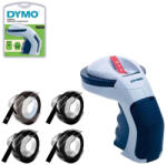 DYMO Set aparat de etichetat manual DYMO Omega cu 3 benzi embosabile negre suplimentare pentru etichete 3D si organizare acasa, la birou si in atelier DY13574BKC (13574BKC)
