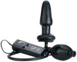 Orion Fanny Hills - Butt Plug Gonflabil și cu Vibrații Multiple, Negru, 11 cm