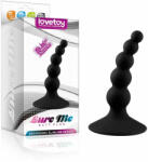 Orion Lure Me Beaded - Butt Plug Anal Negru cu Bile, 10 cm