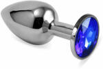 Orion Rosebud Classic - Dop anal metalic, albastru, 6.8 cm