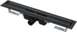 Alcadrain Rigola dus faiantabila neagra, iesire laterala 850 mm Alcadrain APZ1BLACK-850 (APZ1BLACK-850)