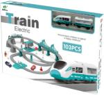 Mappy M-Toys City Rail Elektromos vasúti pálya, fényekkel és hangokkal, tartozékokkal, 103 db, Kék