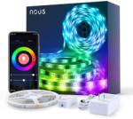 NOUS F1 Smart RGB LED szalag, Wi-Fi, hangvezérlés, zene szinkronizáló érzékelő, 18 W, 1700 lm, A ++, színes fény, 5 m, Google Assistant, Amazon alexa kompatibilis