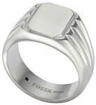 Fossil Masszív férfi acél gyűrű JF04467040 (Kerület 66 mm)