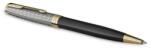 Parker Golyóstoll, 1 mm, metál fekete tolltest, arany klip, PARKER Royal Sonnet Premium , fekete (2119787) - kellekanyagonline