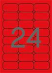 APLI Etikett, 64x33, 9 mm, színes, kerekített sarkú, APLI, neon piros, 480 etikett/csomag (02872)