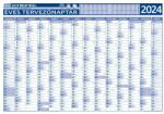 STIEFEL Éves tervező és projekt naptár, kétoldalas, fémléces, kék színű filctollal, 70x100 cm, 2024 évi, STIEFEL (2024-100FLFD) - kellekanyagonline