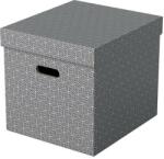 ESSELTE Tárolódoboz, kocka alakú, ESSELTE Home , szürke (628289) - kellekanyagonline