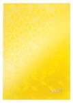 Leitz Beíró, A5, vonalas, 80 lap, keményfedeles, LEITZ Wow , sárga (46271016) - kellekanyagonline