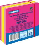 DONAU Öntapadó jegyzettömb, 76x76 mm, 400 lap, DONAU, neon-pasztell mix, rózsaszín árnyalatok (7574021-99) - kellekanyagonline