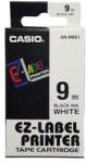 Casio Feliratozógép szalag, 6 mm x 8 m, CASIO, fehér-fekete (XR 6 WE1) - kellekanyagonline