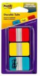 3M Jelölőcímke, műanyag, megerősített, 3x22 lap, 25x38 mm, 3M POSTIT, vegyes (7000146810)