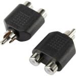 SpeaKa RCA Audio Y adapter [1x RCA dugó - 2x RCA alj] Fekete (SP-7870160)