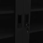 vidaXL Fekete acél irodai szekrény 90 x 40 x 105 cm (335936)