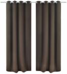 vidaXL 2 db barna sötétítőfüggöny fém fűzőlyukakkal 135 x 175 cm (132200)