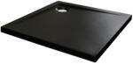Leziter Slim Black szögletes alacsony fekete akril zuhanytálca 90x90 cm, 4, 5 cm magas (CEZAR90)