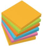 Sigel Öntapadó jegyzettömb, 75x75 mm, 100 lap, 6 szín, SIGEL, vegyes színek (MU120) - molnarpapir