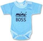 Baby´s Wear Baba body, rövid ujjú - Mini Boss, kék Méret: 80 (9-12hó)