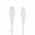 Belkin BOOST CHARGE Flex Silicone cable USB-C to Lightning - 1M - White (CAA009bt1MWH)